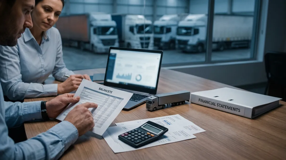 Prepare o balancete para pedir crédito bancário para transportadora